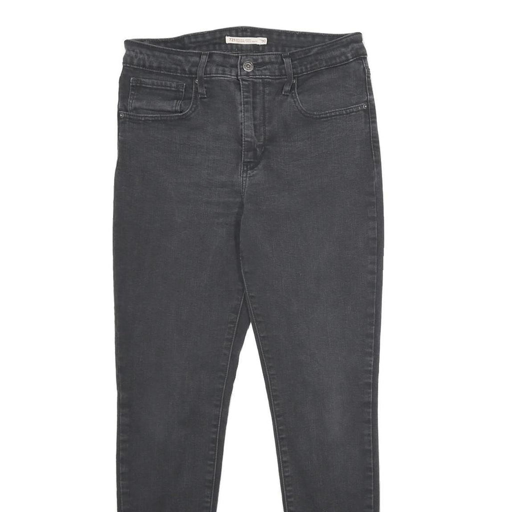 LEVI'S 721 High Rise Skinny Womens Jeans Black Slim Denim W30 L30 Classic Fit