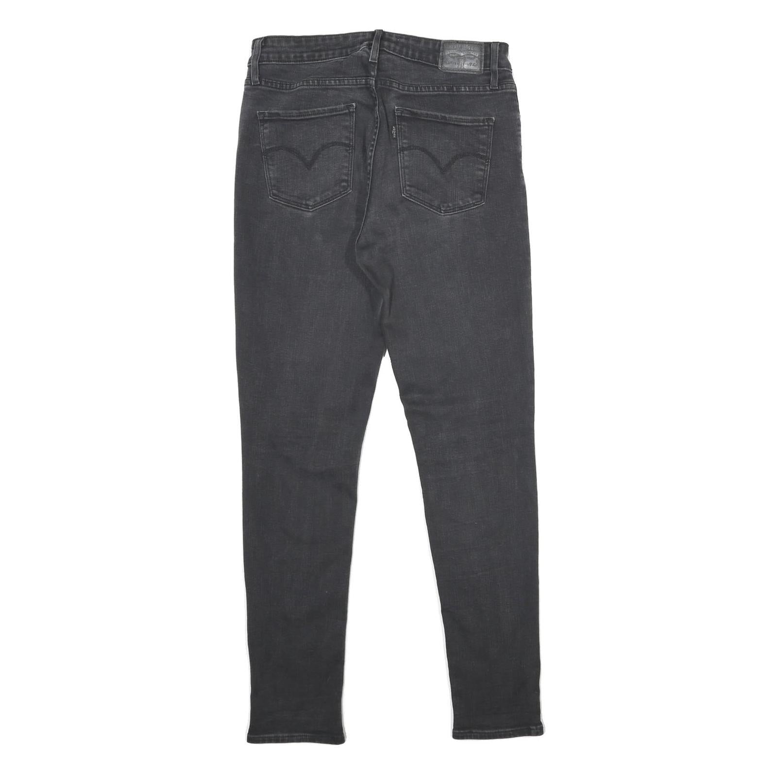 LEVI'S 721 High Rise Skinny Womens Jeans Black Slim Denim W30 L30 Classic Fit