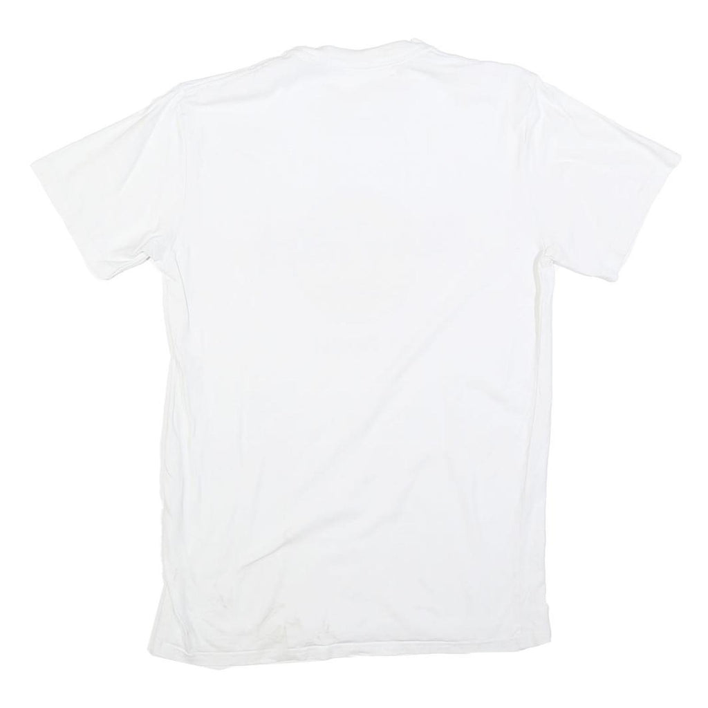 HARD ROCK CAFE Mens White Budapest Graphic T-Shirt S Short Sleeve Crew Neck