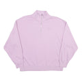 CHAMPION Womens Lilac 1/4 Zip Sweatshirt L Cotton Blend Casual Pullover