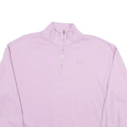 CHAMPION Womens Lilac 1/4 Zip Sweatshirt L Cotton Blend Casual Pullover