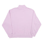 CHAMPION Womens Lilac 1/4 Zip Sweatshirt L Cotton Blend Casual Pullover