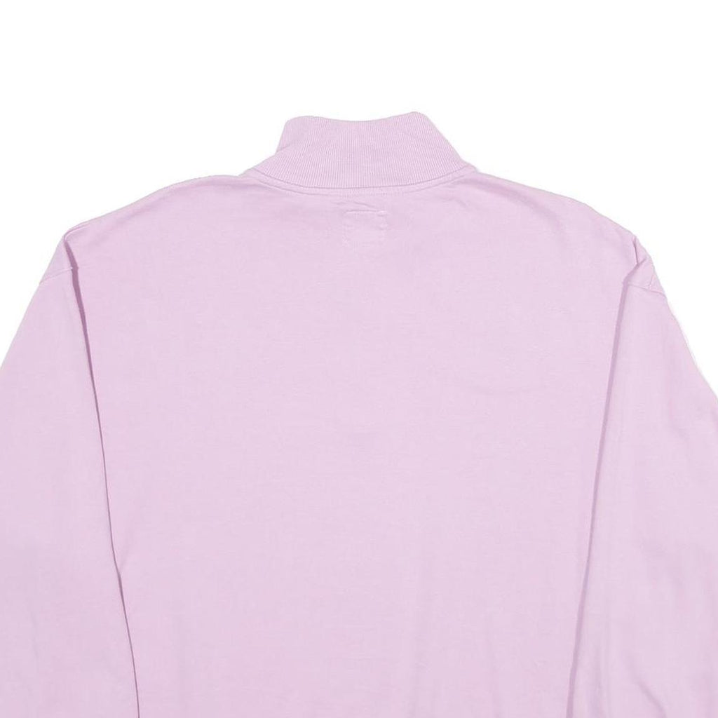 CHAMPION Womens Lilac 1/4 Zip Sweatshirt L Cotton Blend Casual Pullover