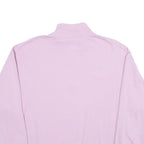 CHAMPION Womens Lilac 1/4 Zip Sweatshirt L Cotton Blend Casual Pullover