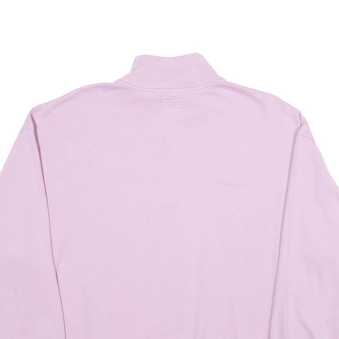 CHAMPION Womens Lilac 1/4 Zip Sweatshirt L Cotton Blend Casual Pullover