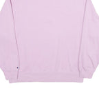CHAMPION Womens Lilac 1/4 Zip Sweatshirt L Cotton Blend Casual Pullover