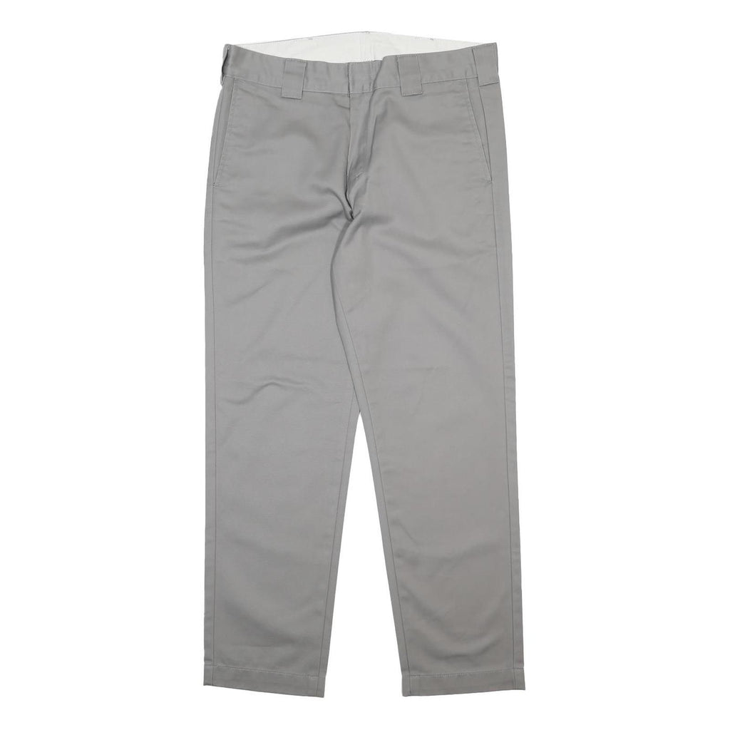 CARHARTT Mens Polyester Blend Grey Regular Straight Trousers W34 L30 Workwear