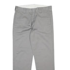 CARHARTT Mens Polyester Blend Grey Regular Straight Trousers W34 L30 Workwear