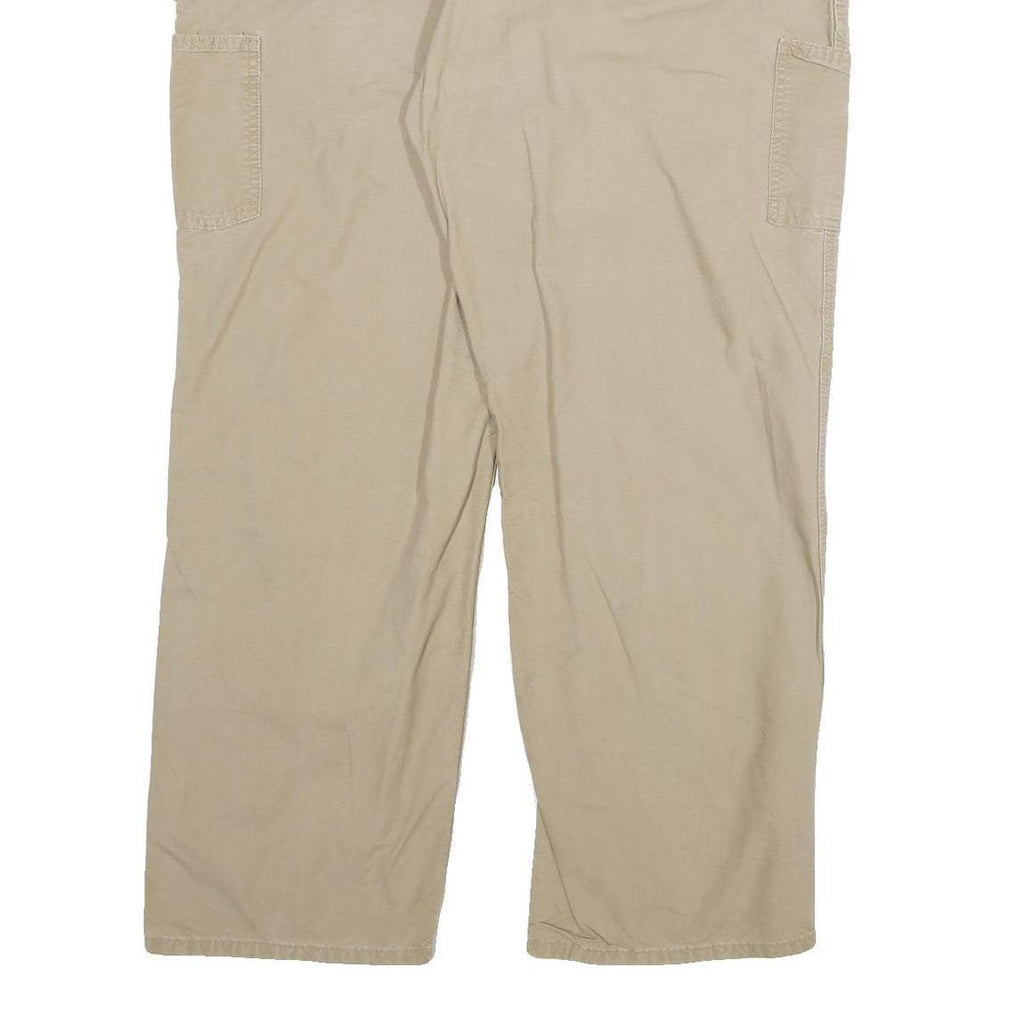 CARHARTT Mens Beige Cotton Blend Regular Fit Straight Leg Trousers W40 L32
