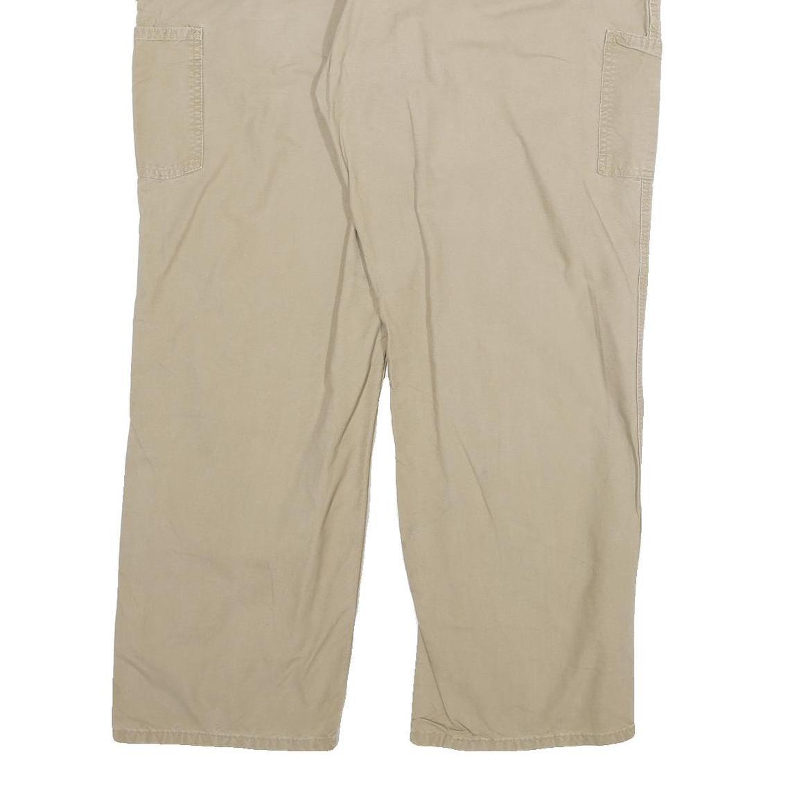 CARHARTT Mens Beige Cotton Blend Regular Fit Straight Leg Trousers W40 L32