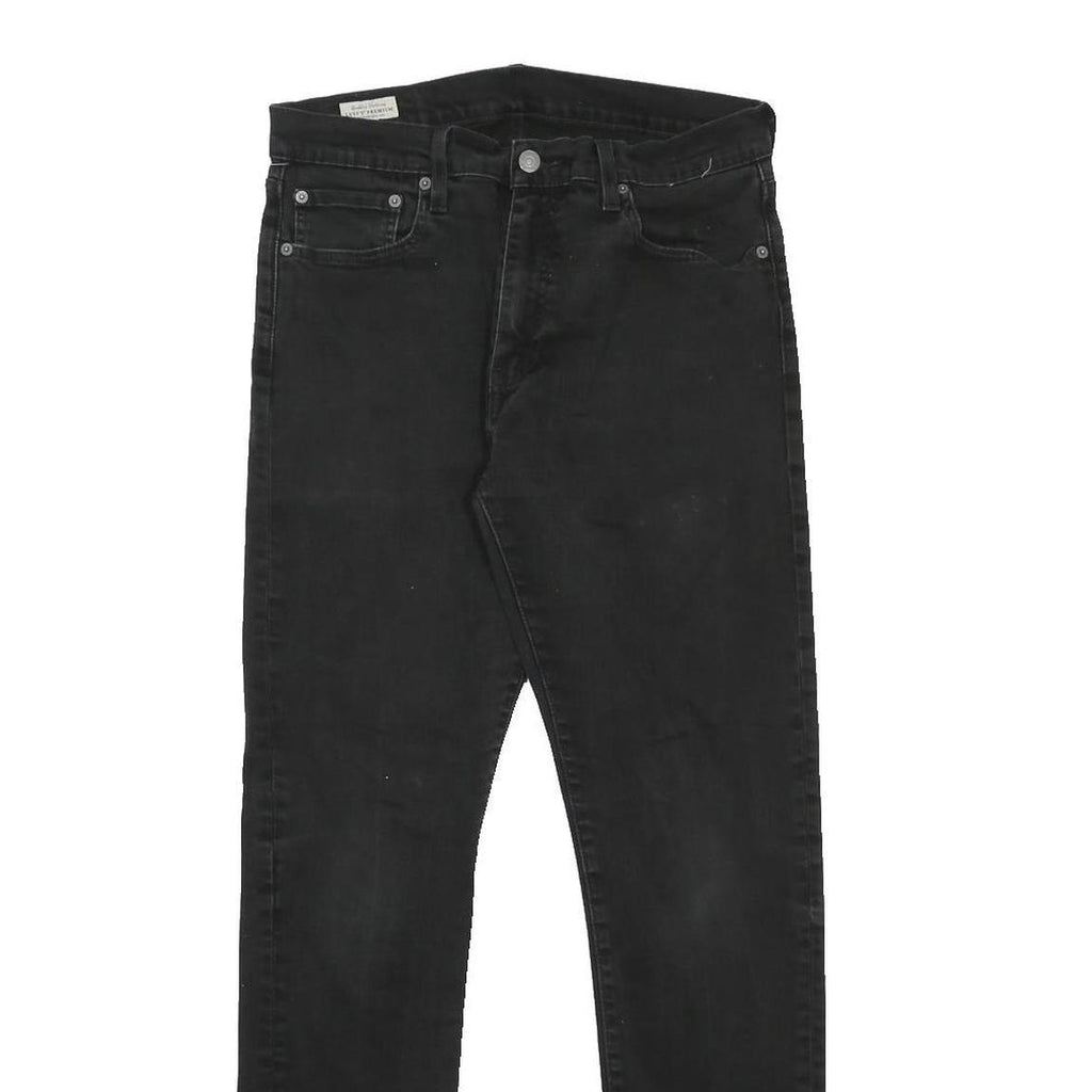 LEVI'S 512 BIG E Mens Jeans Black Slim Skinny Denim W30 L31 Zip Cotton Blend
