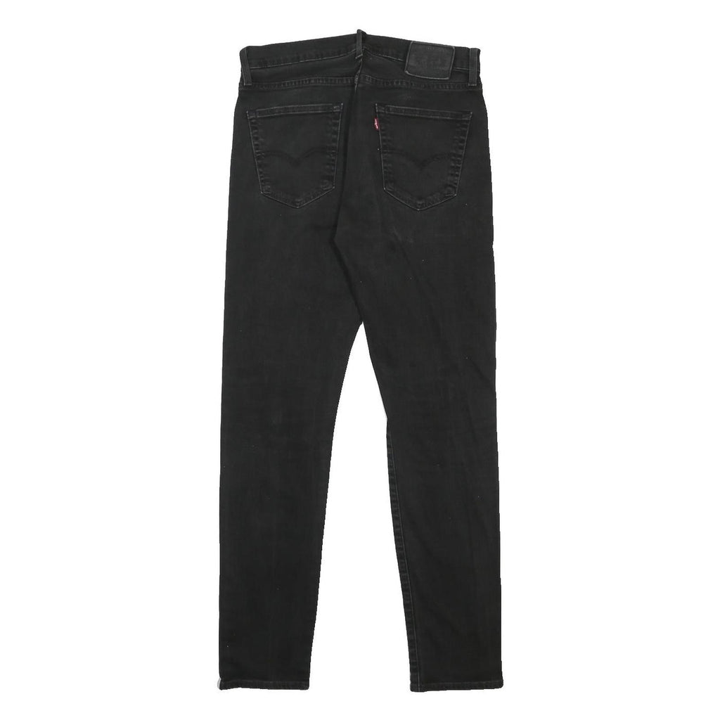 LEVI'S 512 BIG E Mens Jeans Black Slim Skinny Denim W30 L31 Zip Cotton Blend