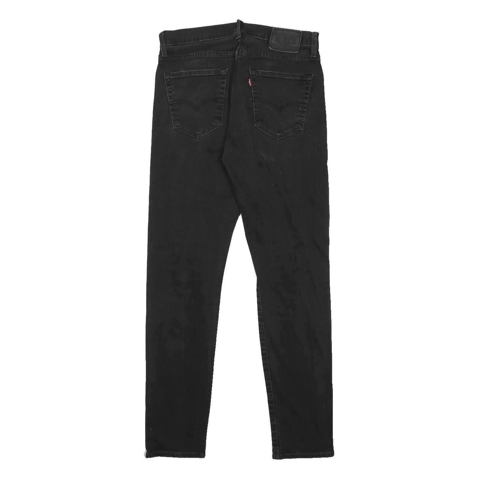 LEVI'S 512 BIG E Mens Jeans Black Slim Skinny Denim W30 L31 Zip Cotton Blend