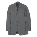 REISS Mens Grey Wool Blend Classic Jacket S Woven Button Closure Smart Formal