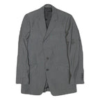 REISS Mens Grey Wool Blend Classic Jacket S Woven Button Closure Smart Formal