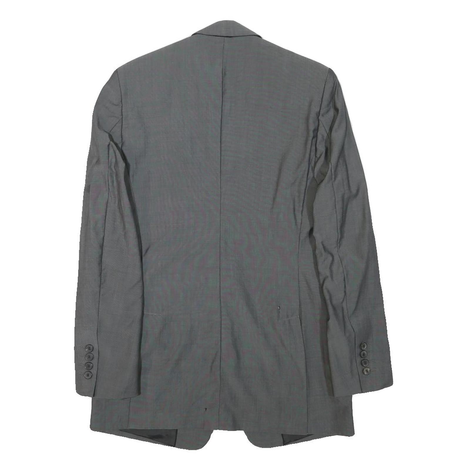 REISS Mens Grey Wool Blend Classic Jacket S Woven Button Closure Smart Formal