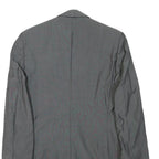 REISS Mens Grey Wool Blend Classic Jacket S Woven Button Closure Smart Formal