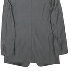 REISS Mens Grey Wool Blend Classic Jacket S Woven Button Closure Smart Formal