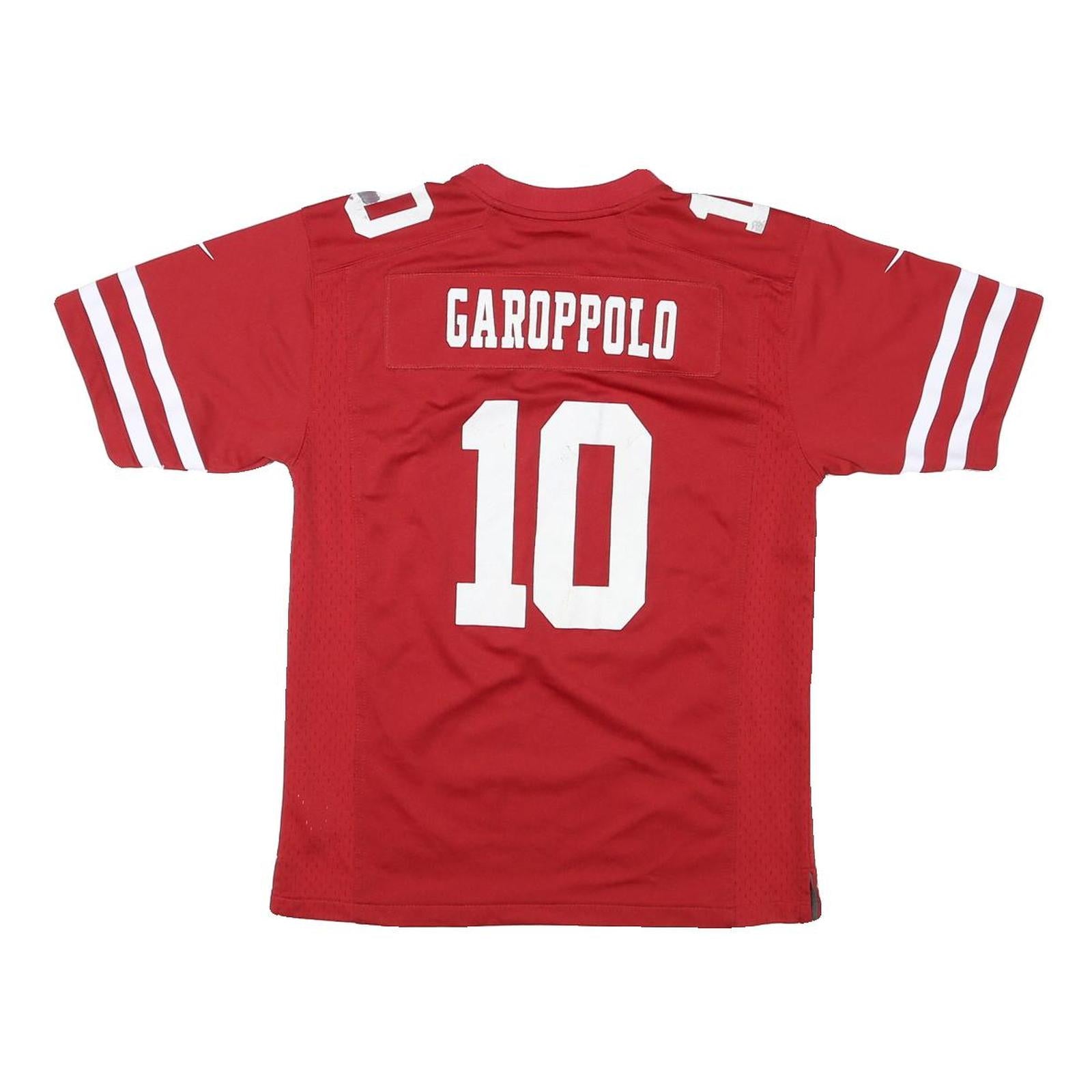 NIKE Mens Red San Francisco 49ers Football Shirt L Short Sleeve V-Neck NFL