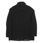 CALVIN KLEIN Mens Black Wool Blend Jacket M Wool Blend Zip Plain Stylish