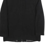 CALVIN KLEIN Mens Black Wool Blend Jacket M Wool Blend Zip Plain Stylish