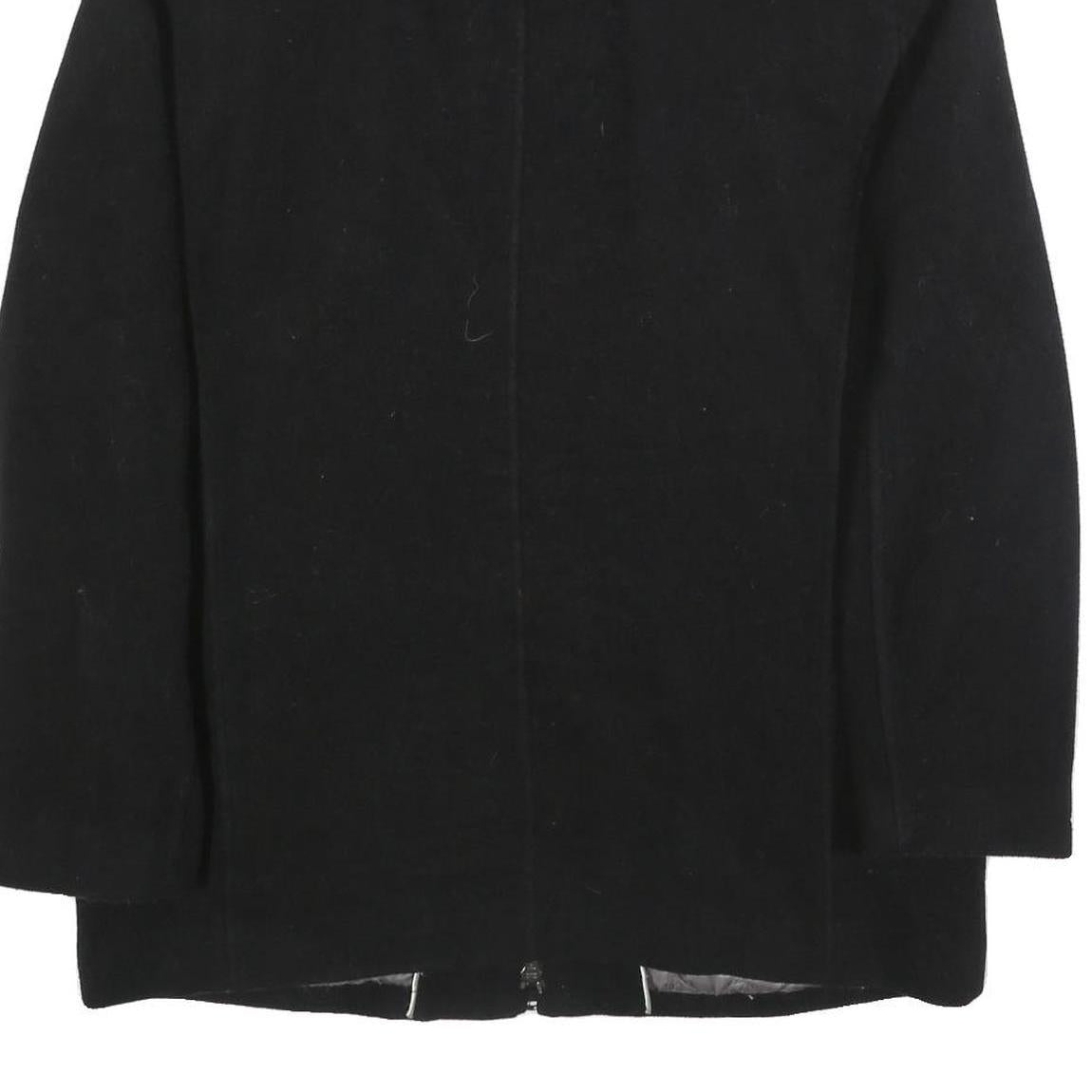 CALVIN KLEIN Mens Black Wool Blend Jacket M Wool Blend Zip Plain Stylish