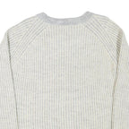 GUESS Womens Grey & Cream Cable Knit Pullover Jumper L Soft Comfortable