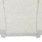 GUESS Womens Grey & Cream Cable Knit Pullover Jumper L Soft Comfortable
