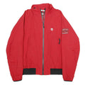 TIMBERLAND Mens Red Nylon Zip Jacket M Outdoor Casual Lightweight