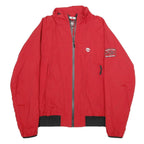 TIMBERLAND Mens Red Nylon Zip Jacket M Outdoor Casual Lightweight