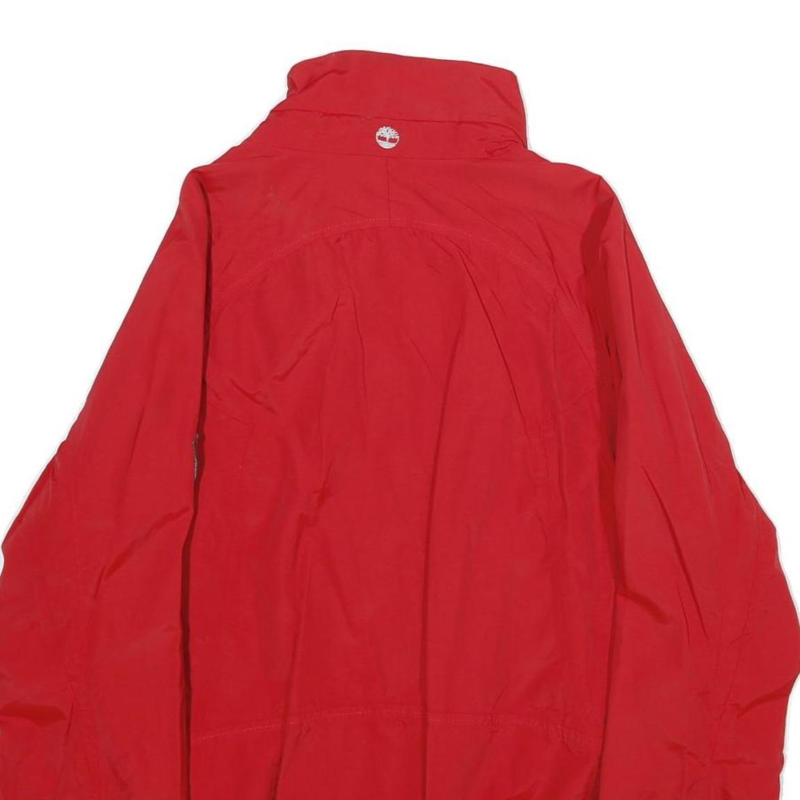 TIMBERLAND Mens Red Nylon Zip Jacket M Outdoor Casual Lightweight