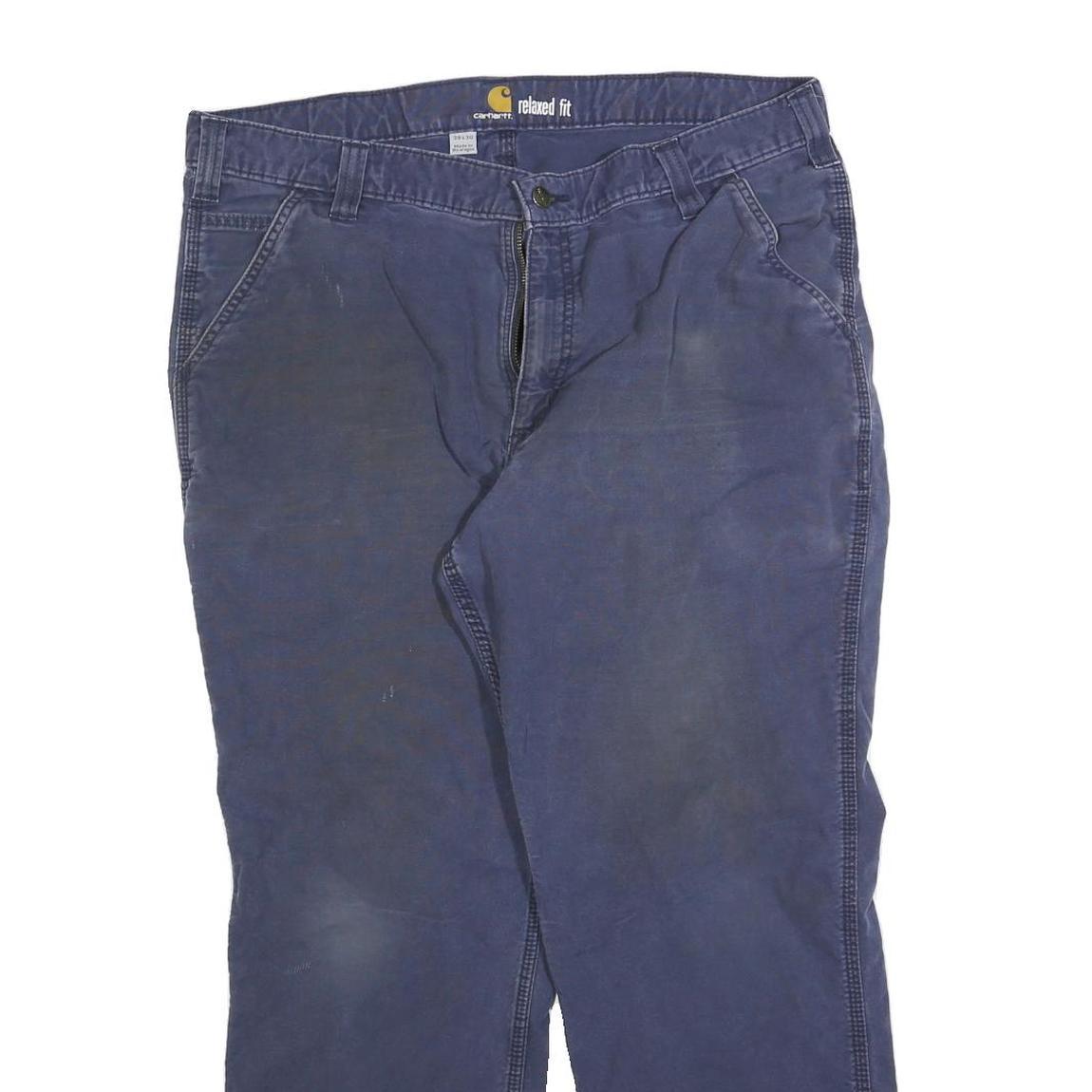 CARHARTT Mens Regular Fit Blue Denim Jeans W38 L30 Workwear Casual Zip