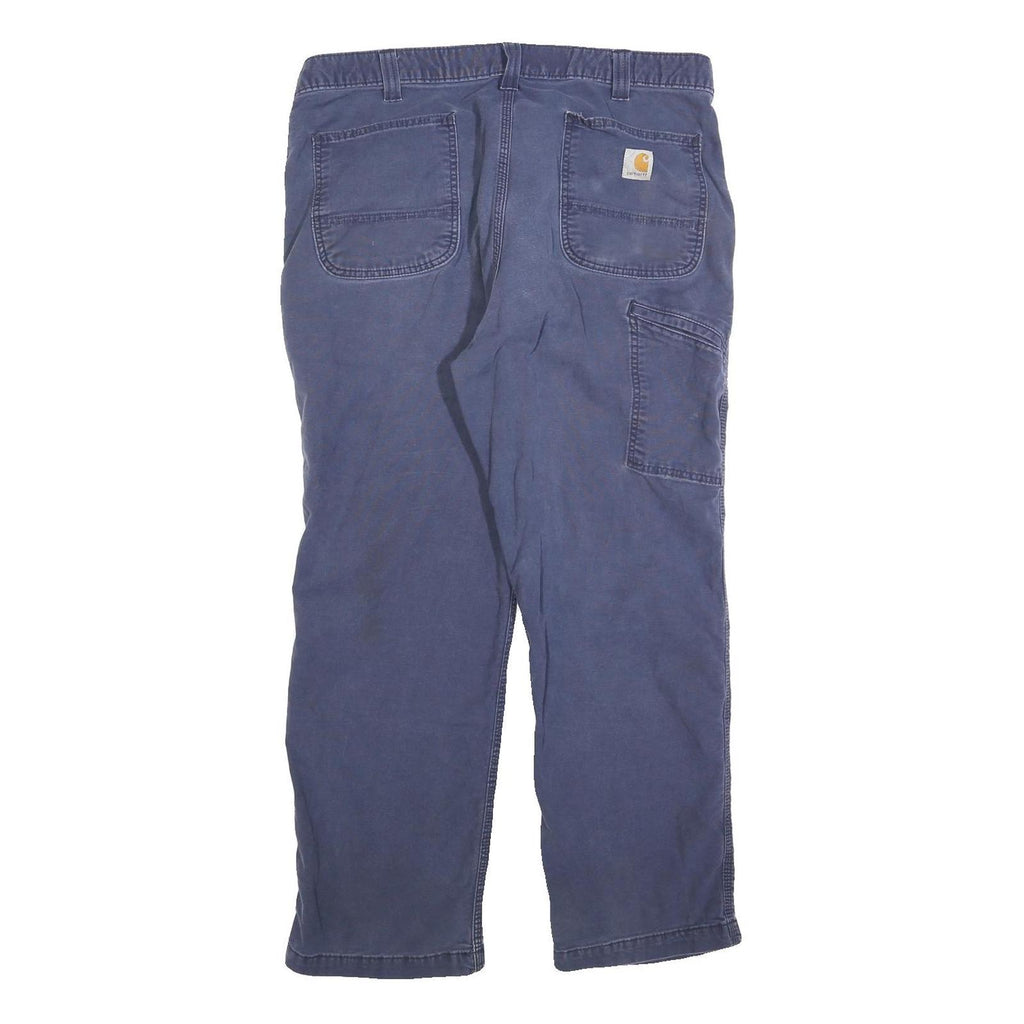 CARHARTT Mens Regular Fit Blue Denim Jeans W38 L30 Workwear Casual Zip