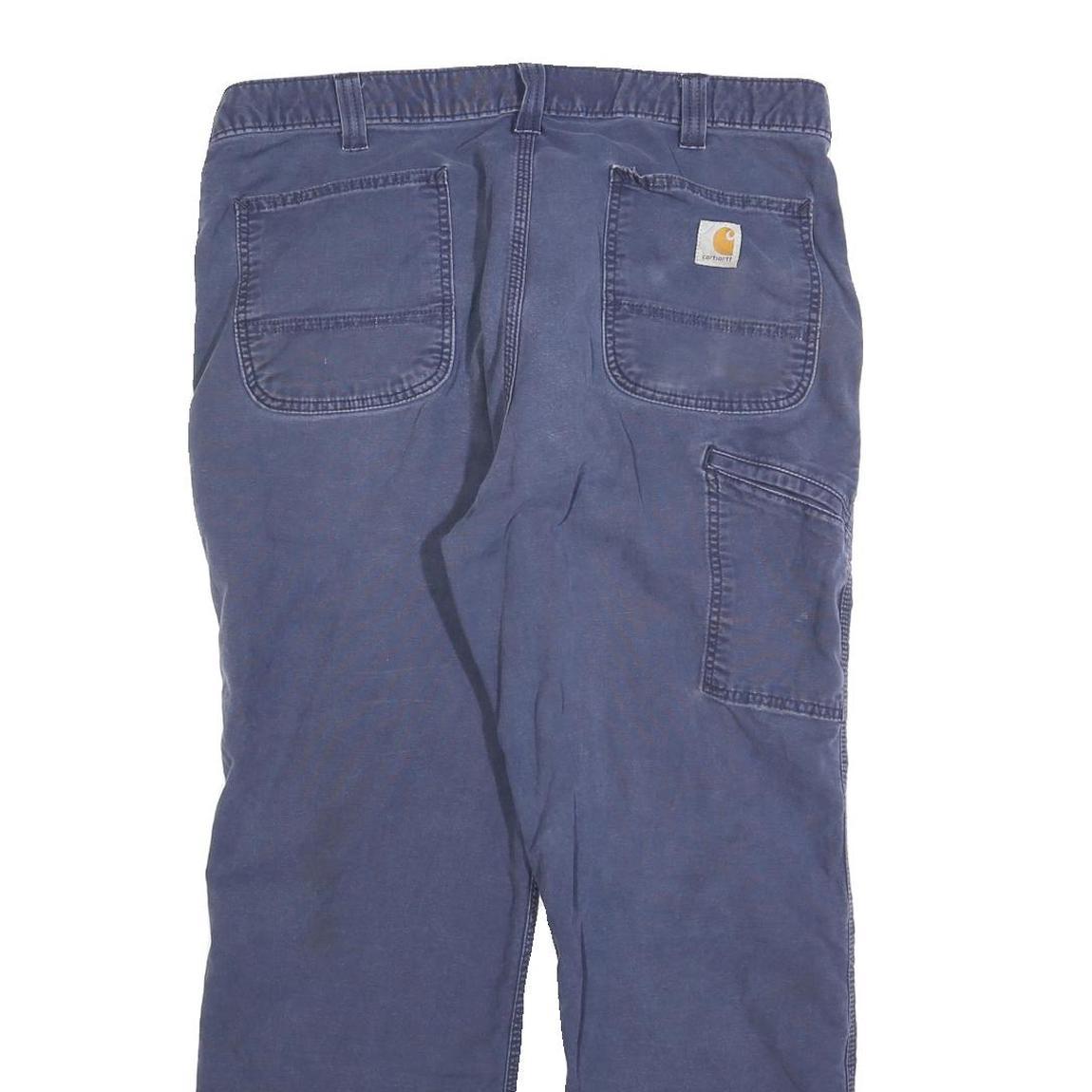 CARHARTT Mens Regular Fit Blue Denim Jeans W38 L30 Workwear Casual Zip