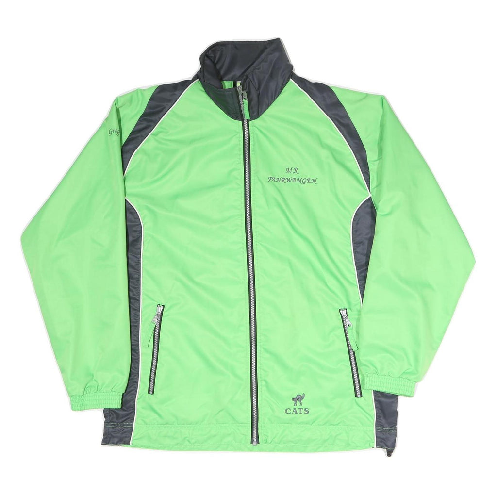 CATS Mens Green & Grey Lightweight Sport Jacket L Polyester Blend Zip Plain