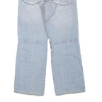 Mens Light Blue Regular Fit Cotton Blend Light Wash Jeans W36 L30 Patchwork