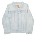LEVI'S Boys Blue Denim Jacket 12-13Y Cotton Blend Button Closure Classic Fit