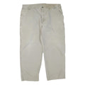 CARHARTT Mens Cotton Blend Beige Regular Fit Straight Leg Trousers W44 L27