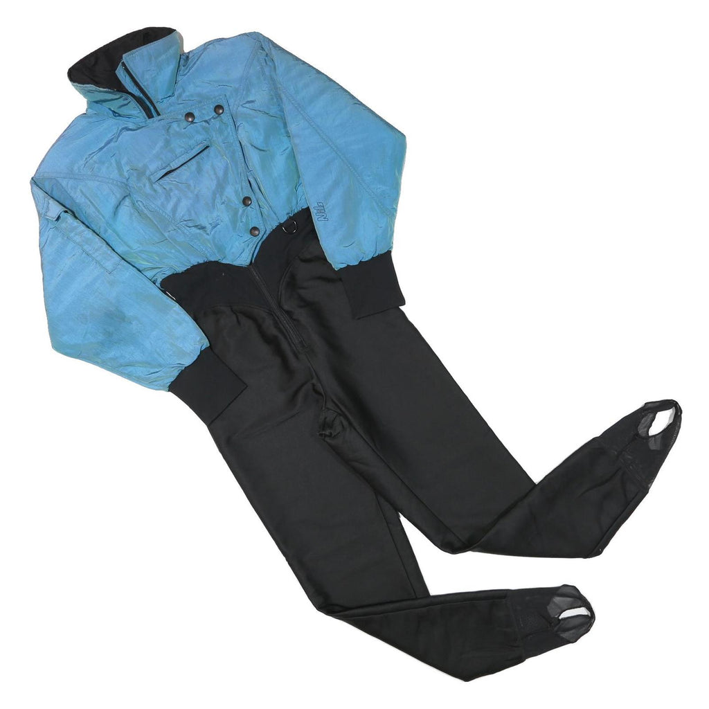 NILS Womens Blue & Black Dungarees Slim Polyester Blend XS W24 L32 Functional