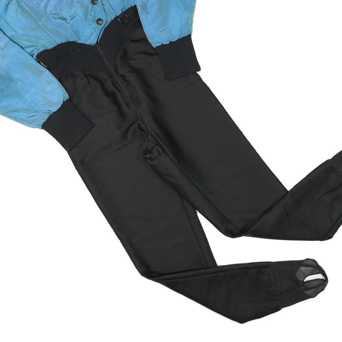 NILS Womens Blue & Black Dungarees Slim Polyester Blend XS W24 L32 Functional