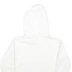 CHAMPION Womens White Crop Hoodie M Cotton Blend Pullover Logo Sweatshirt