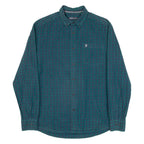 FARAH Modern Fit Mens Shirt Green Check Long Sleeve M