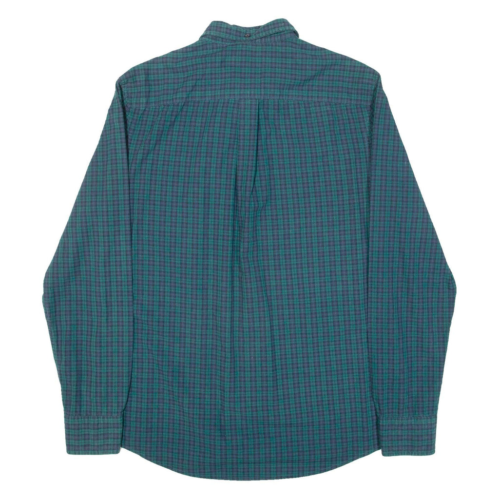 FARAH Modern Fit Mens Shirt Green Check Long Sleeve M