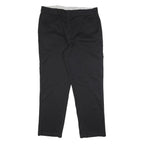 DICKIES Mens Cotton Blend Black Regular Fit Straight Leg Trousers W40 L32