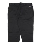 DICKIES Mens Cotton Blend Black Regular Fit Straight Leg Trousers W40 L32