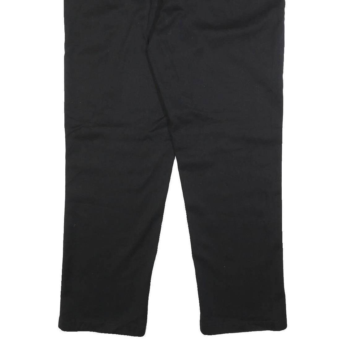 DICKIES Mens Cotton Blend Black Regular Fit Straight Leg Trousers W40 L32