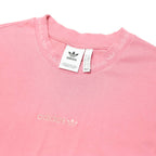 ADIDAS ORIGINALS Womens Pink Cotton Blend T-Shirt S Short Sleeve Crew Neck