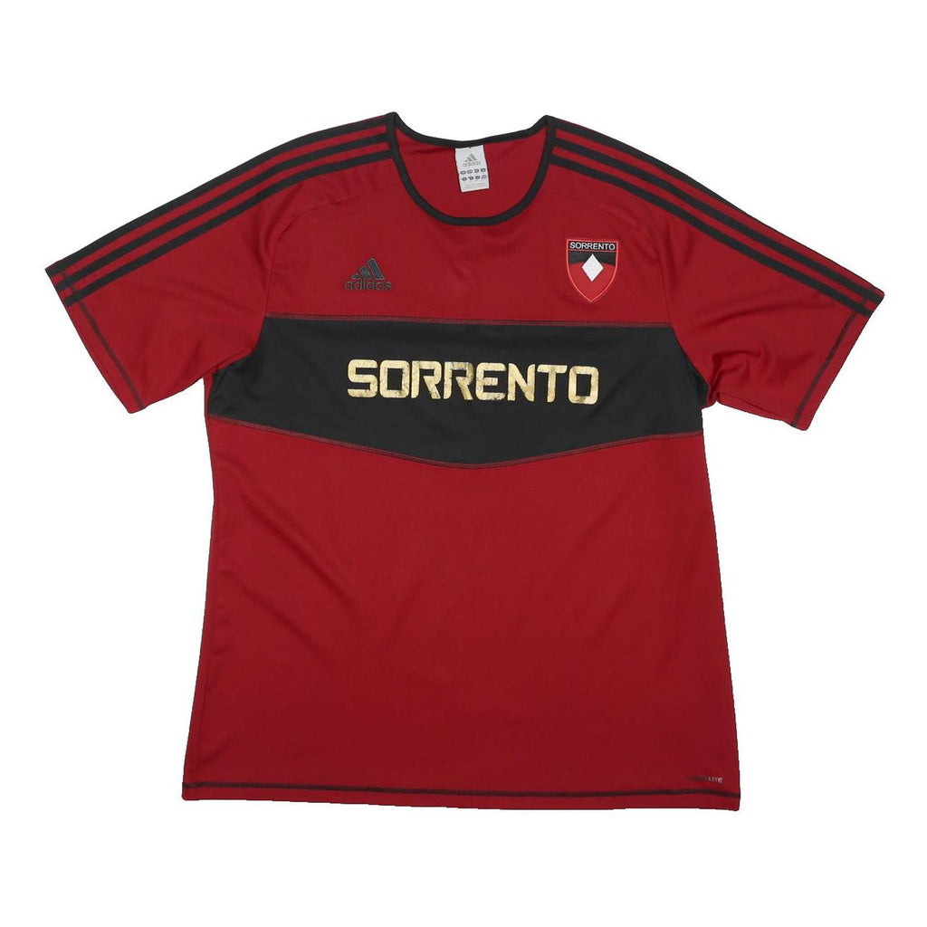 ADIDAS Mens Red & Black Sorrento Graphic T-Shirt XL Short Sleeve Crew Neck