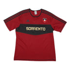 ADIDAS Mens Red & Black Sorrento Graphic T-Shirt XL Short Sleeve Crew Neck