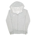 ADIDAS Womens Grey Hoodie Full Zip UK 8